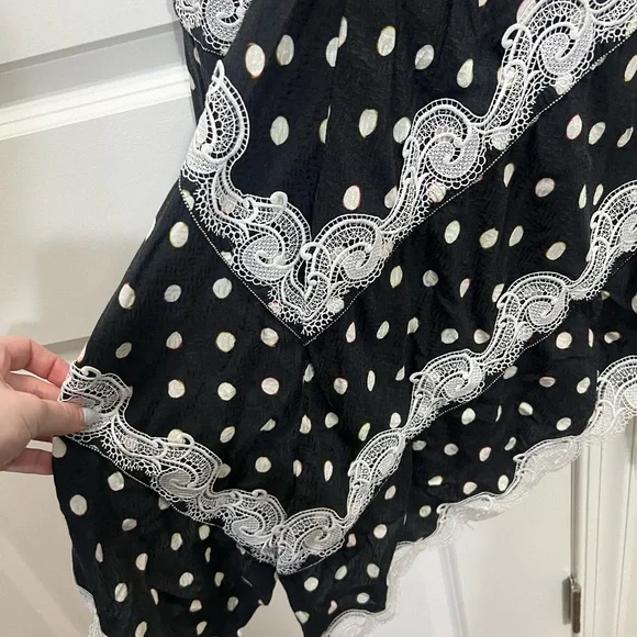 Koché Black Polka Dot Panel Dress Size 42 FR / 10 US $665
